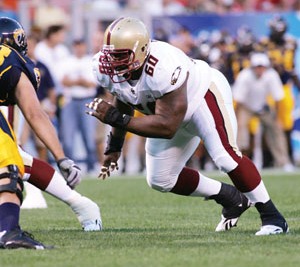 N.E Patriots 1st Pick. Local kid Ron Brace from our hometown Wooosta MA, 